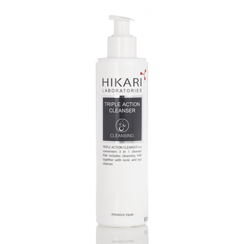 Очищающий крем тройного действия для чувствительной кожи TRIPLE ACTION CLEANSER HIKARI