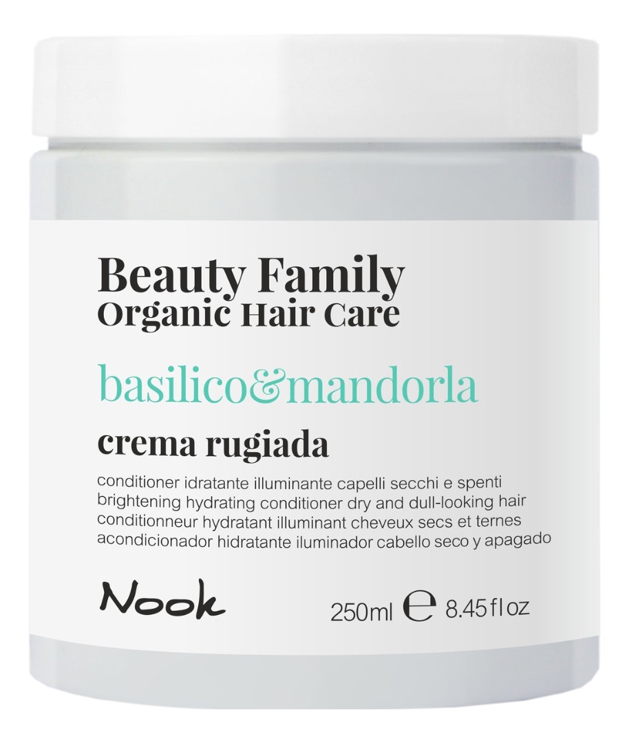 Крем-кондиционер для сухих и тусклых волос Crema Rugiada Basilico & Mandorla New Beauty Family 2020 NOOK