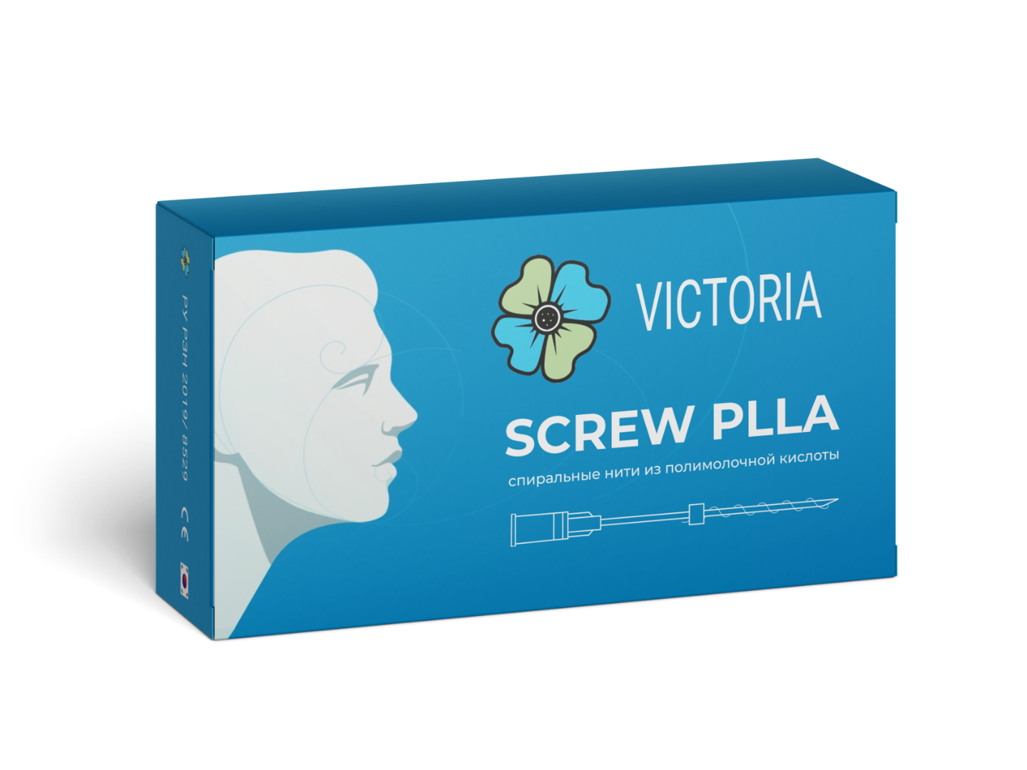 Спиральные нити из полимолочной кислоты в стерильном саше PLLA (S) VICTORIA