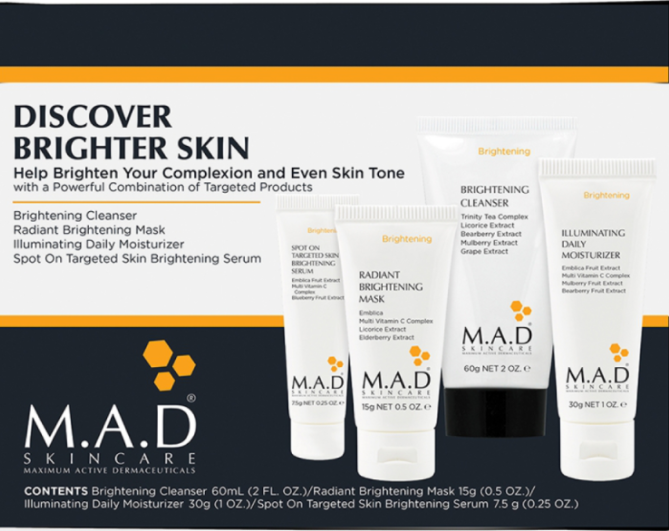 Дорожный набор препаратов для осветления кожи Brightening Discover Kit M.A.D SKINCARE