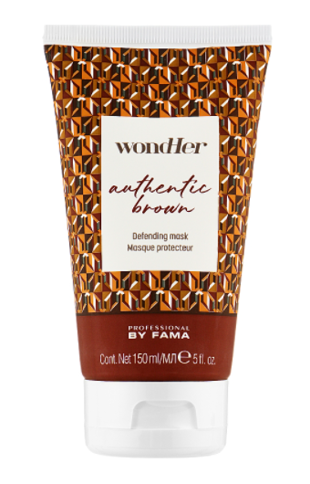 Защитная маска для каштановых волос Authentic Brown Defending Mask Wondher BY FAMA PROFESSIONAL