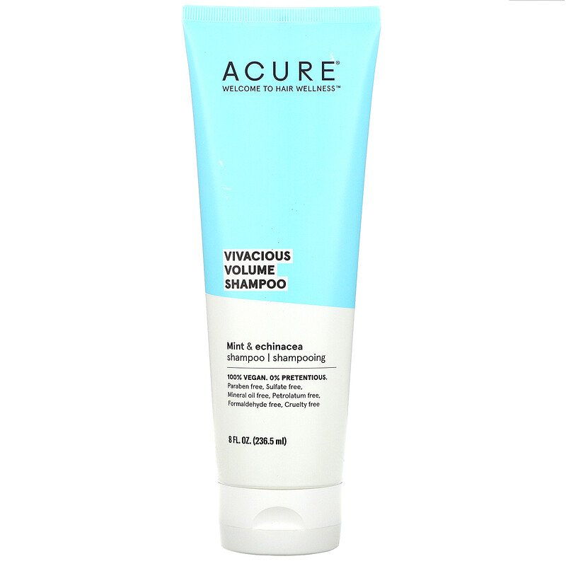 Шампунь для объема волос с ароматом мяты перечной и эхинацеи Vivacious Volume Shampoo - Peppermint ACURE