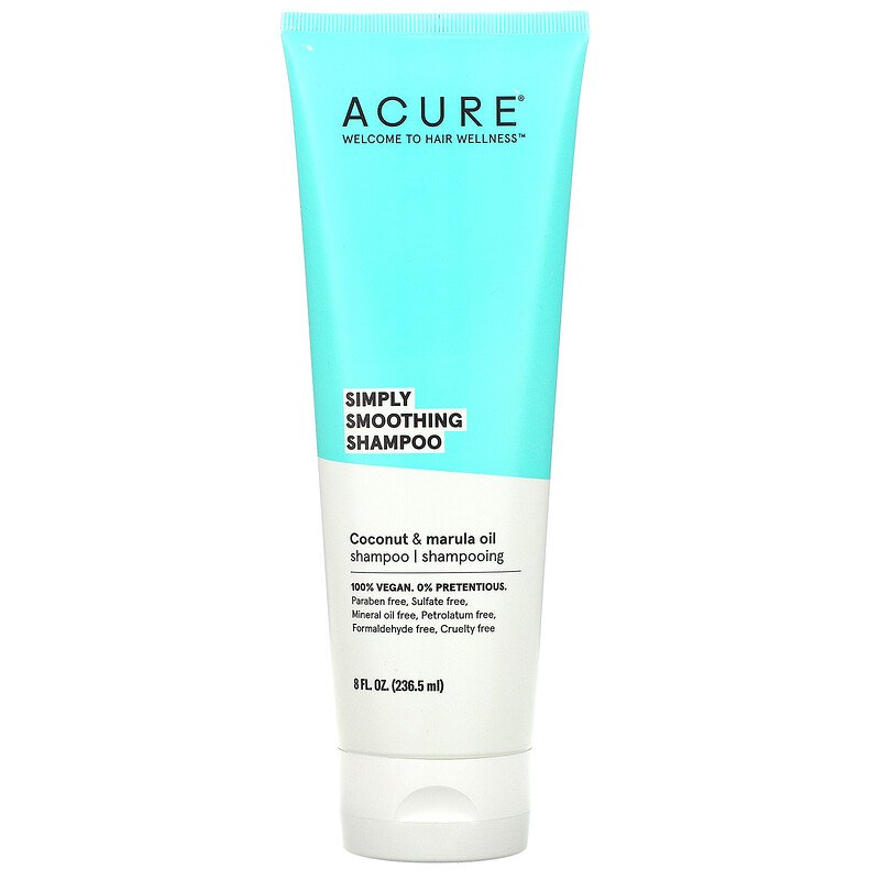 Разглаживающий шампунь с ароматом кокоса и марула Simply Smoothing Shampoo - Coconut ACURE