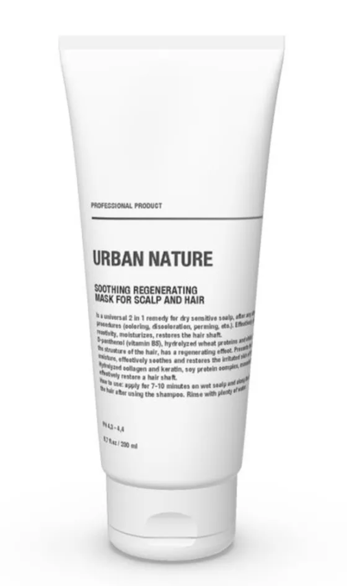 Успокаивающая восстанавливающая маска для кожи головы и волос URBAN NATURE