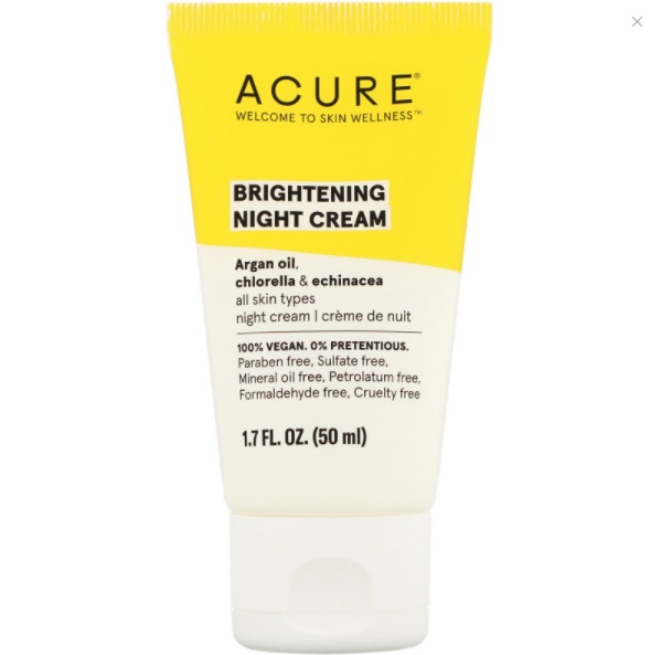 Ночной крем с аргановым маслом, хлореллой и эхинацеей Brightening Night Cream ACURE