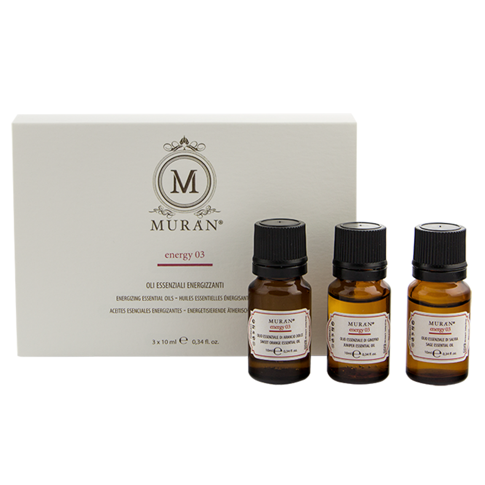 Масляные эссенции 'Сладкий Апельсин-Шалфей-Можжевельник' Energizing essential oils Sweet orange-Sage-Juniper MURAN