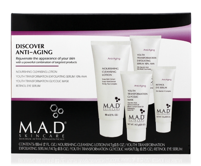 Дорожный набор препаратов для омоложения кожи Anti Aging Discover Kit M.A.D SKINCARE