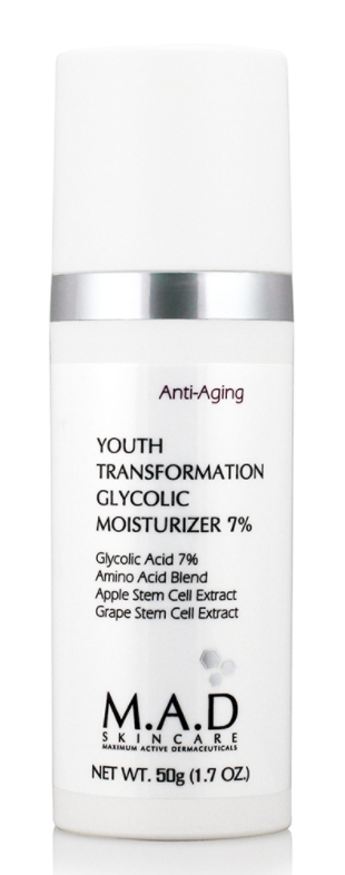 Омолаживающий увлажняющий крем с гликолевой кислотой Youth Transformation Glycolic Moisturizer 7% M.A.D SKINCARE