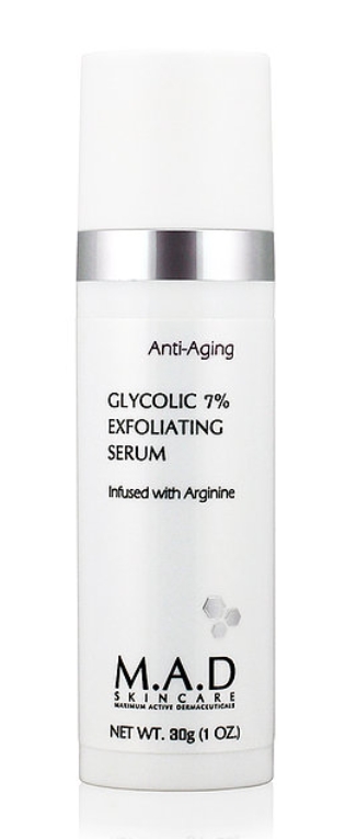 Отшелушивающая сыворотка с 7% гликолевой кислотой Glycolic 7% Exfoliating Serum M.A.D SKINCARE