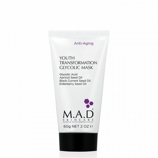 Омолаживающая маска с гликолевой кислотой Youth Transformation Glycolic Mask M.A.D SKINCARE
