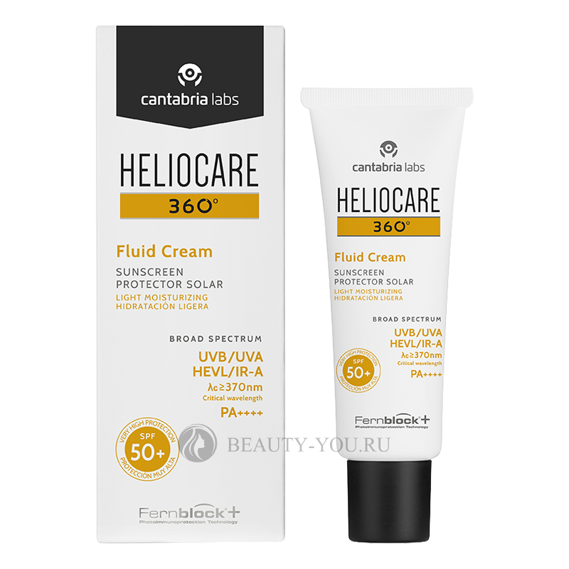 Солнцезащитный крем-флюид с SPF 50+ Fluid Heliocare 360º CANTABRIA LABS
