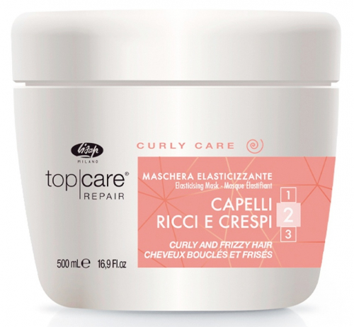 Разглаживающая маска для вьющихся и непослушных волос Тор Care Repair Elasticising Mask Curly and Frizzy Hair LISAP MILANO