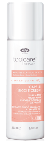 Разглаживающий мусс для вьющихся и непослушных волос Тор Care Repair Elasticising Mousse Curly and Frizzy Hair LISAP MILANO