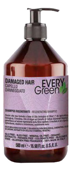 Шампунь для поврежденных волос Damaged Hair Shampoo Rigenerante Every Green DIKSON