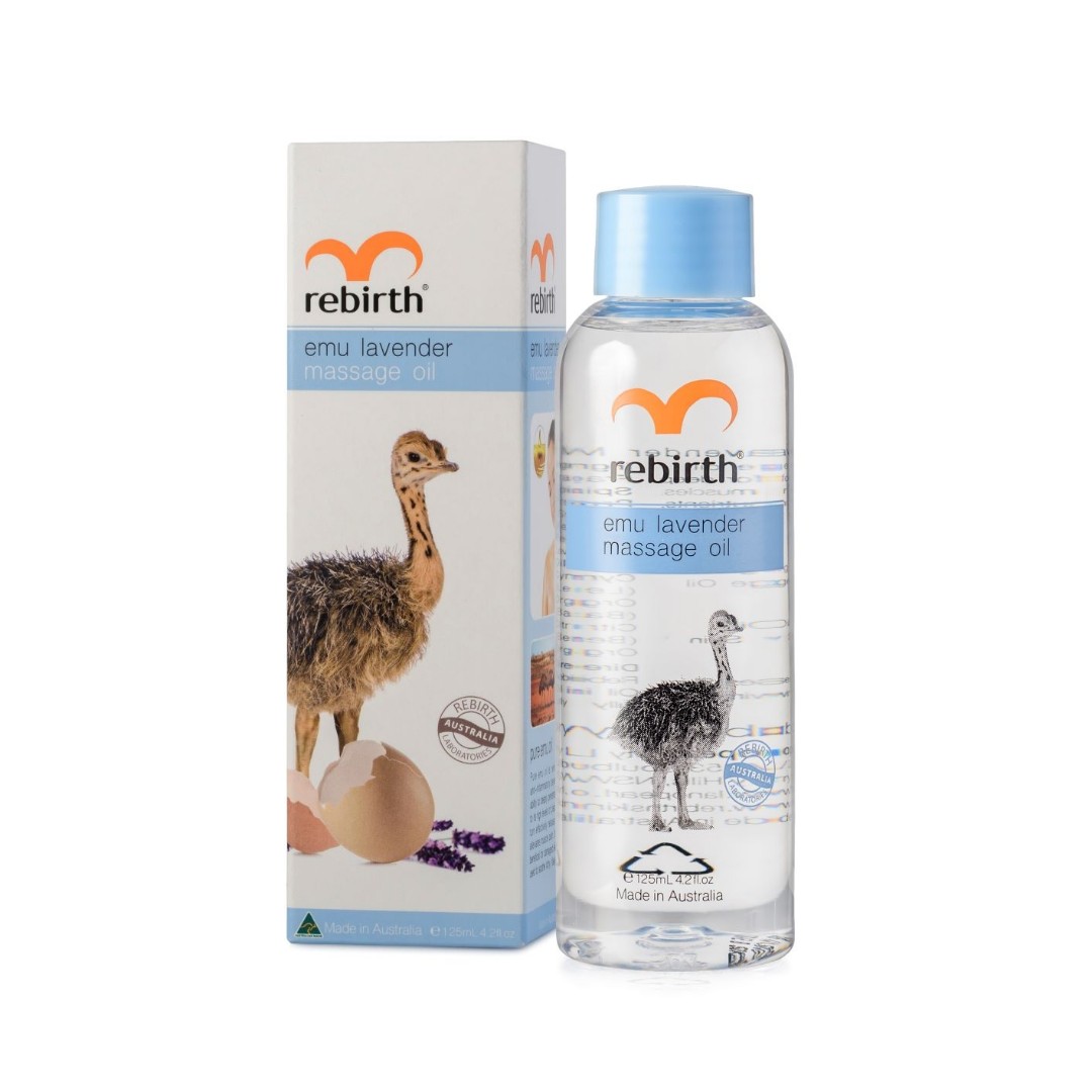 Масло для массажа с маслом Эму и лавандой Emu Lavender Massage Oil REBIRTH
