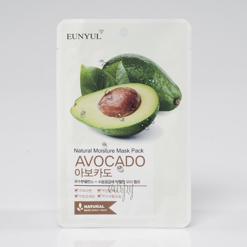 Маска тканевая с экстрактом авокадо Natural Moisture Mask Pack Avocado EUNYUL