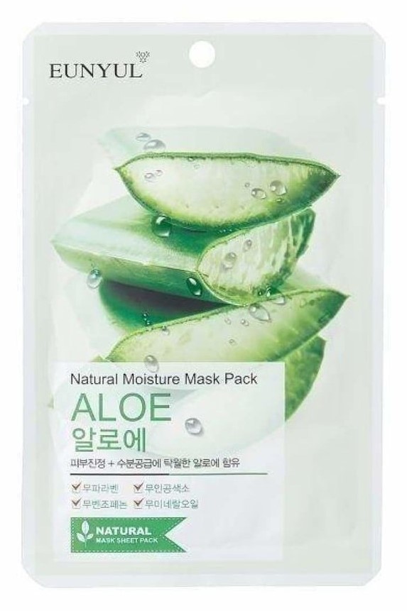 Маска тканевая с экстрактом алоэ Natural Moisture Mask Pack Aloe EUNYUL