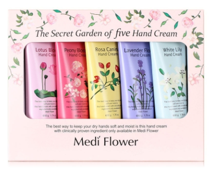 Подарочный набор кремов для рук Цветочный сад The secret garden of five hand cream set MEDIFLOWER