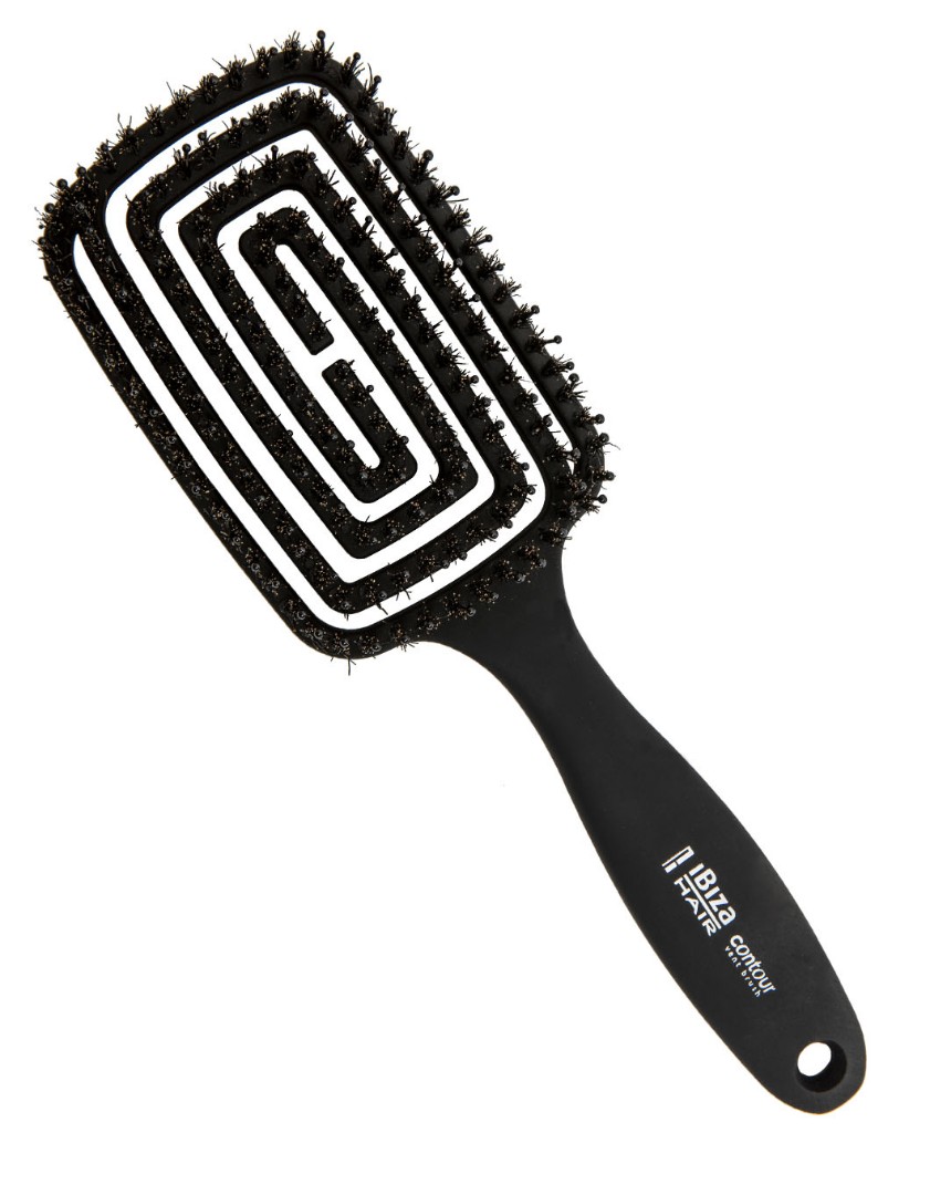 Щетка пластиковая контурная Flat plastic brush Contour IBIZA HAIR