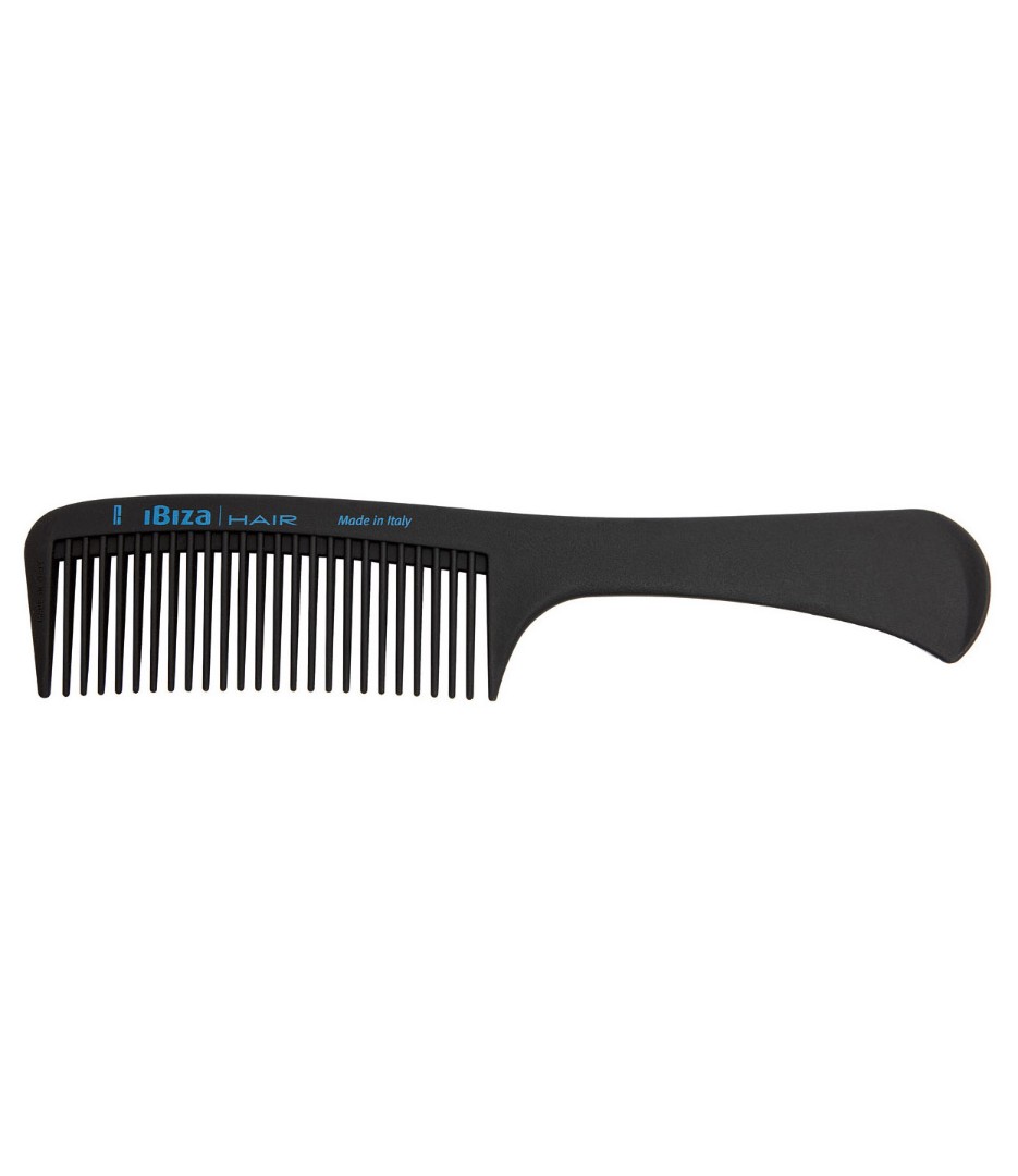 Расческа карбоновая с рукояткой Carbon Comb Handle IBIZA HAIR