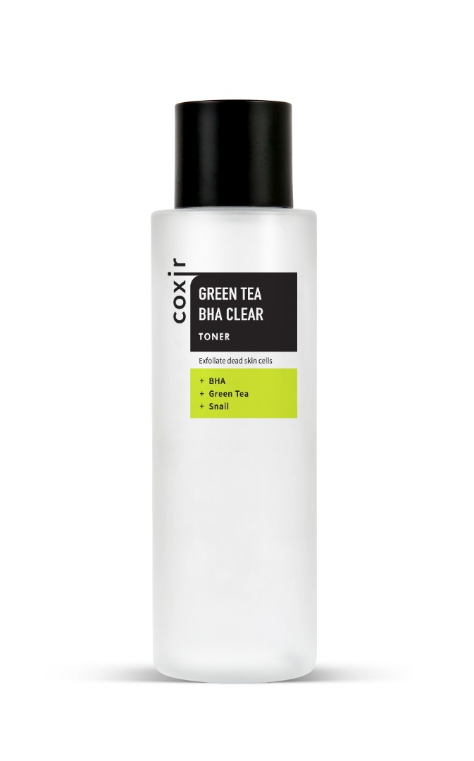 Тонер отшелушивающий с зеленым чаем и BHA-кислотами Green Tea BHA Clear Toner COXIR