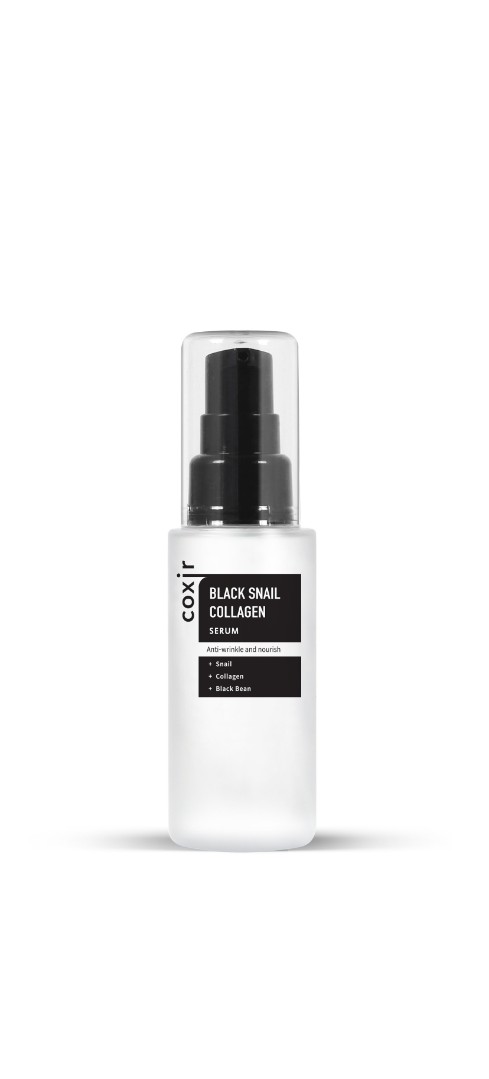 Сыворотка против морщин с коллагеном и муцином черной улитки Black Snail Collagen Serum COXIR
