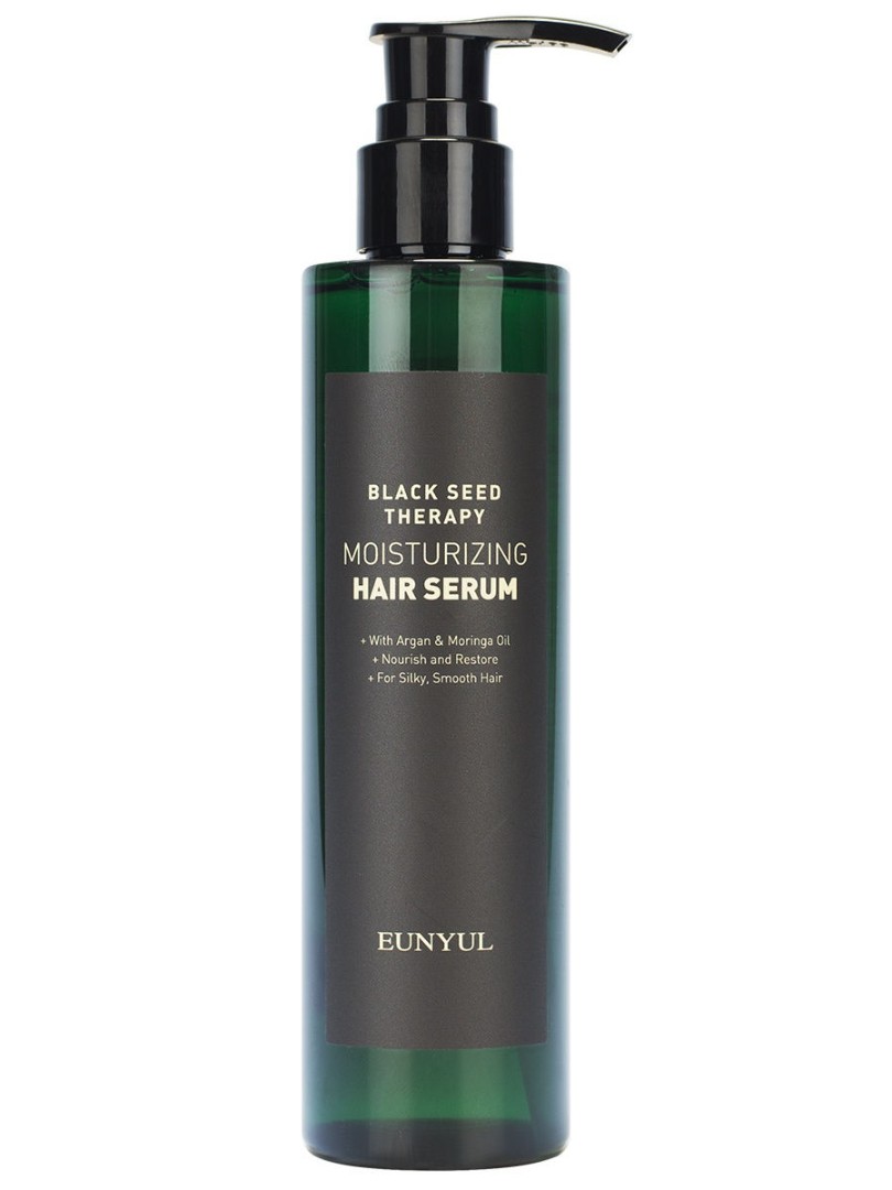 Увлажняющая сыворотка для волос с маслом арганы и моринги Black Moisturizing Hair Serum EUNYUL
