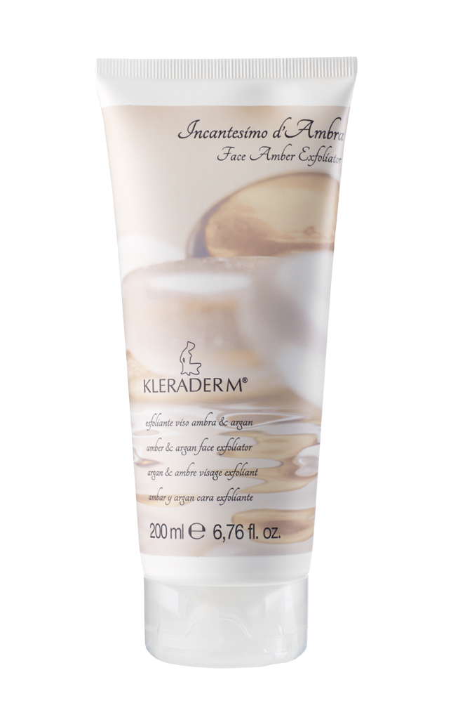 Крем маска с янтарной пудрой и аргановым маслом Face Amber Exfoliator Ambra KLERADERM