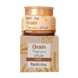 Осветляющий крем с маслом ростков пшеницы Grain Premium White Cream FARMSTAY
