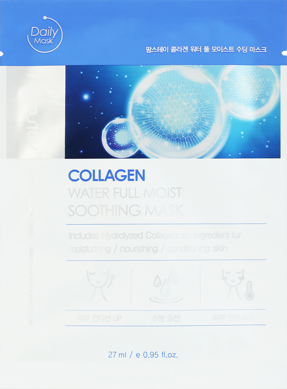 Тканевая маска увлажняющая с коллагеном Collagen Water Full Moist Soothing Mask FARMSTAY