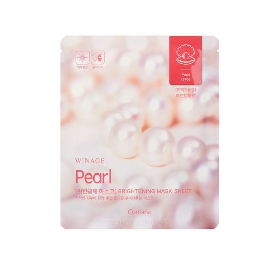 Отбеливающая маска с жемчужной пудрой Brightening Mask Sheet WINAGE