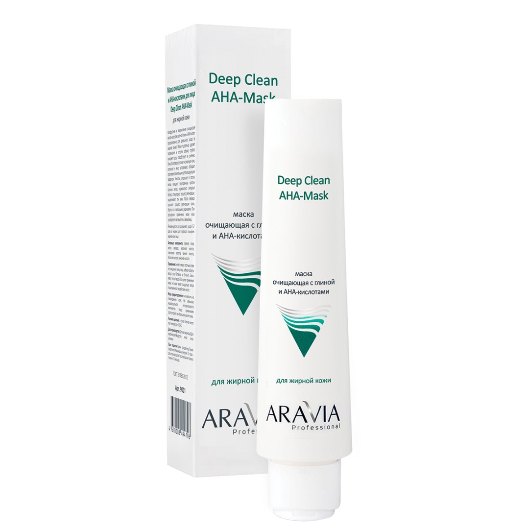 Маска очищающая с глиной и AHA-кислотами для лица Deep Clean AHA-Mask ARAVIA