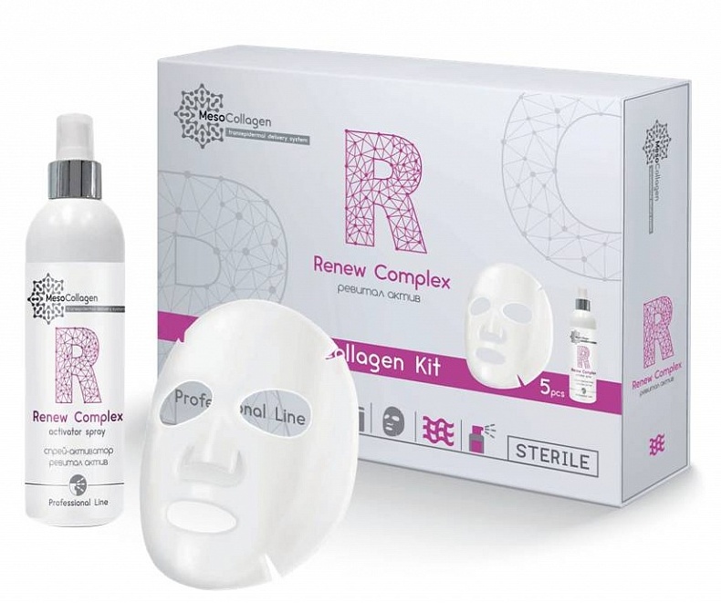 Набор Renew Complex: аппликаторы для лица 5 шт и спрей 150 мл MEDICAL COLLAGENE 3D