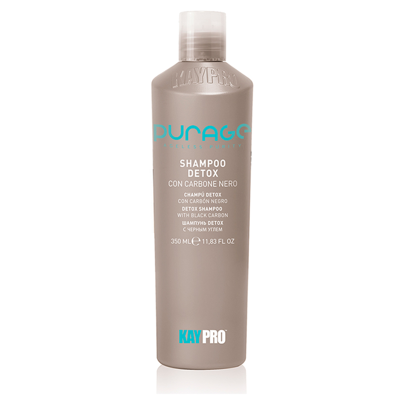 Детокс шампунь на основе черного угля DETOX SHAMPOO BLACK CARBON KAYPRO