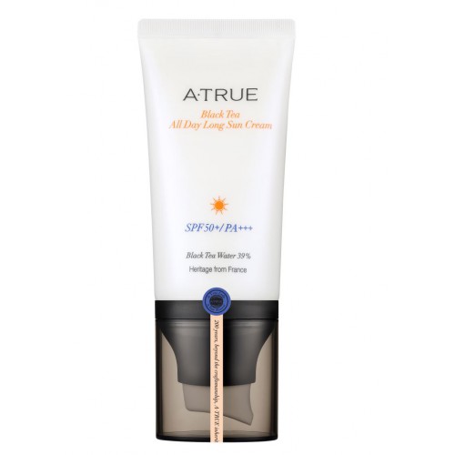 Солнцезащитный крем-гель A-True Black Tea All Day Aqua Sun Gel SPF 30/PA++ A-TRUE