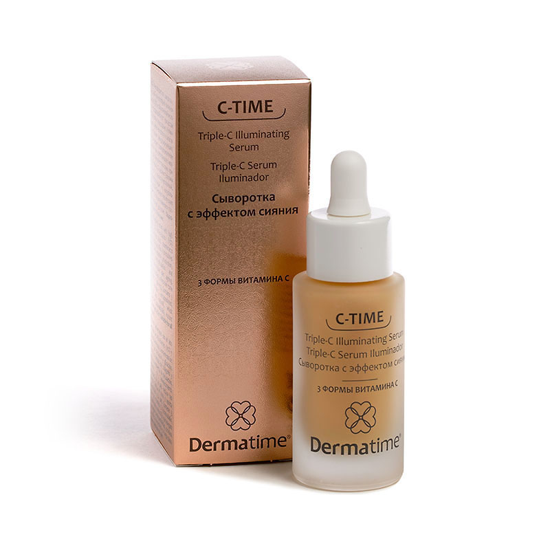 Сыворотка с эффектом сияния 3 формы витамина С C-TIME Triple-C Illuminating Serum DERMATIME