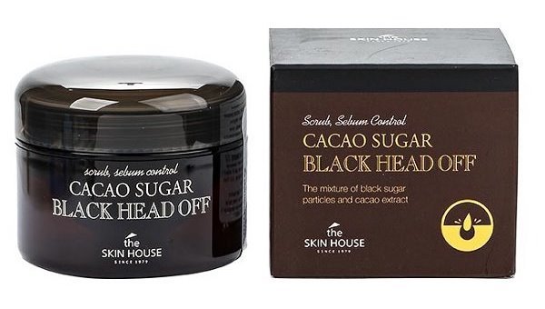 Скраб против черных точек с коричневым сахаром и какао Сacao Sugar Black Head Off THE SKIN HOUSE