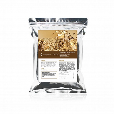 Золотая маска для глубокого восстановления кожи с эффектом сияния REMODELLING GOLDEN ALGINATE MASK SKINGENETIC'S CODE