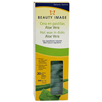 Воск горячий Алое вера в дисках 400 г BEAUTY IMAGE