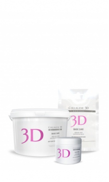 Альгинатная маска с розовой глиной BASIC CARE MEDICAL COLLAGENE 3D