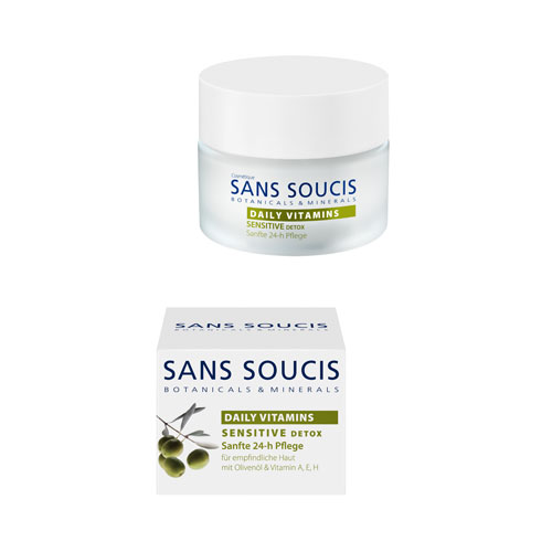 Витаминизирующий детокс - крем 24-часового ухода DAILY VITAMINS SENSITIVE DETOX Gentle 24-h Care SANS SOUCIS