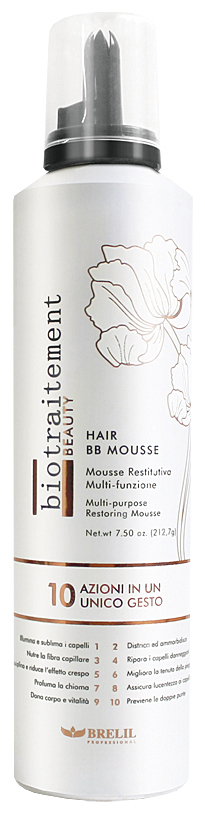 HAIR ВВ MOUSSE Мусс с эффектом кондиционирования и восстановления всех типов волос BRELIL PROFESSIONAL