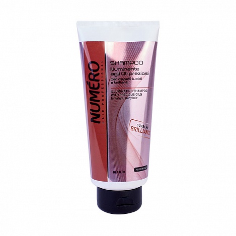 NUMERO ILLUMINATING WITH MACADAMI&ARGAN OIL Шампунь для придания бриллиантового блеска с маслом арганы и макадамии BRELIL PROFESSIONAL