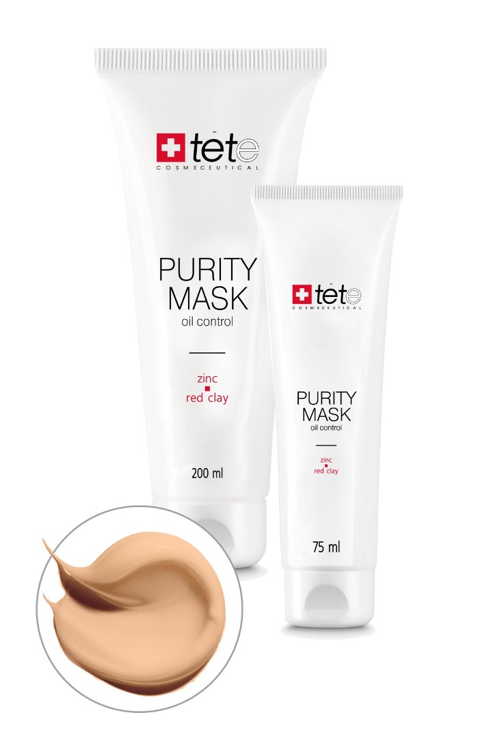 Себорегулирующая очищающая маска с цинком и красной глиной Purity Mask Oil Control Zinc and Red Clay TETE