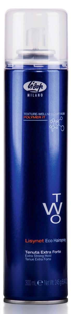 Лак для укладки волос без газа экстра-сильной фиксации Lisynet Two Eco Extra Strong Hold LISAP MILANO