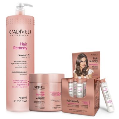 Набор средств для проведения процедуры нано-реконструкции Hair Remedy CADIVEU