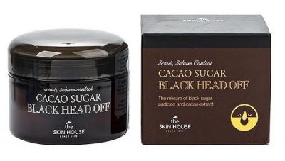 Скраб против черных точек с коричневым сахаром и какао Сacao Sugar Black Head Off THE SKIN HOUSE