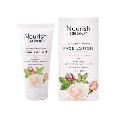 Лёгкий увлажняющий лосьон для лица Розовая вода и Арган Lightweight Moisturizing Face Lotion NOURISH