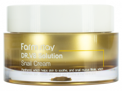 Крем с муцином улитки Dr-V8 Solution Snail Cream FARMSTAY