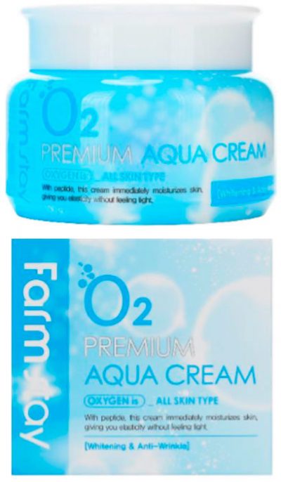 Увлажняющий крем с кислородом O2 Premium Aqua Cream FARMSTAY